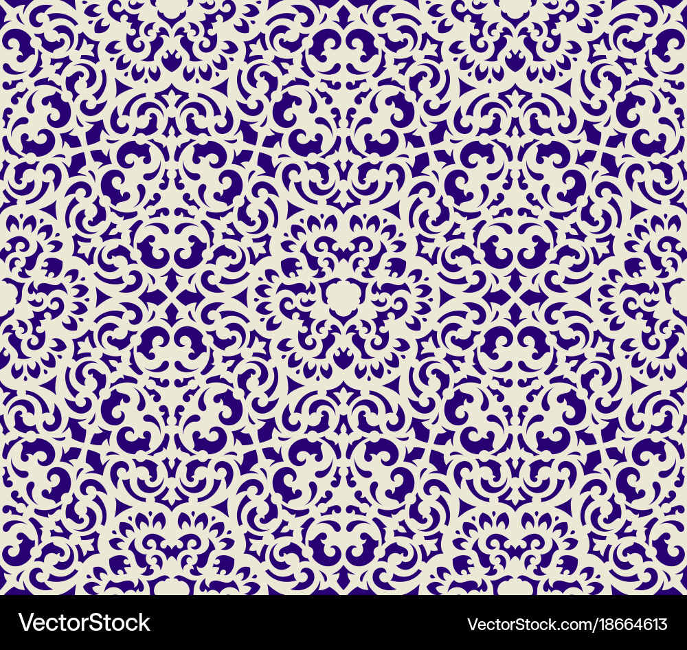 Damask seamless pattern vector image