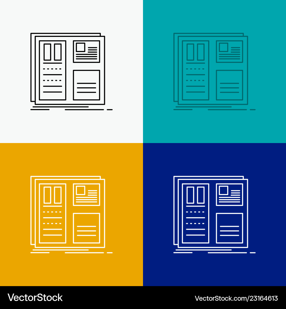 Design grid interface layout ui icon over various vector image