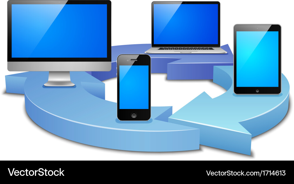 Digital Synchronization Technology vector image