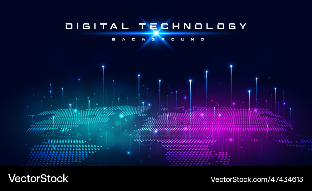Digital technology speed internet network connect Digital technology speed internet network connect vector image