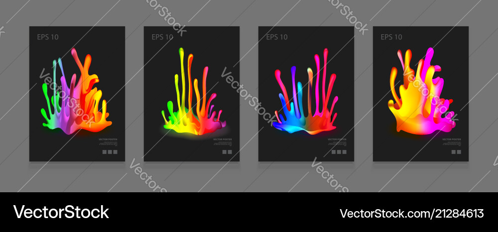 Dynamic Color Splash Abstract vector image