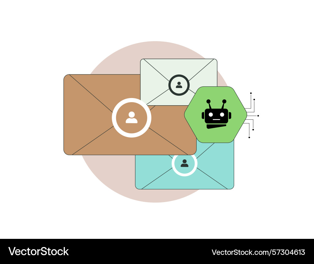 Email marketing segmentation with ai use Email marketing segmentation with ai use vector image
