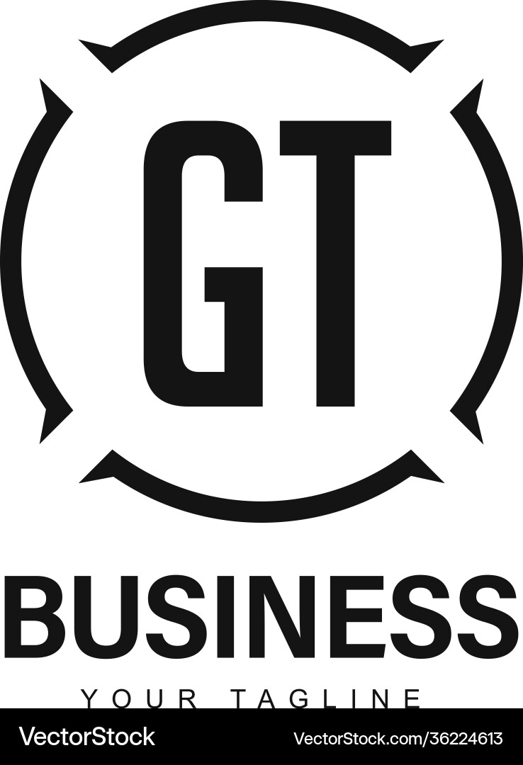 Gt initial a logo design with abstract style Gt initial a logo design with abstract style vector image