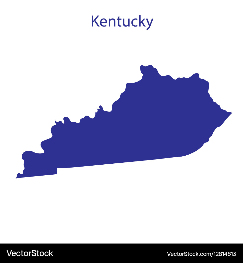 Kentucky State Silhouette Vector Image