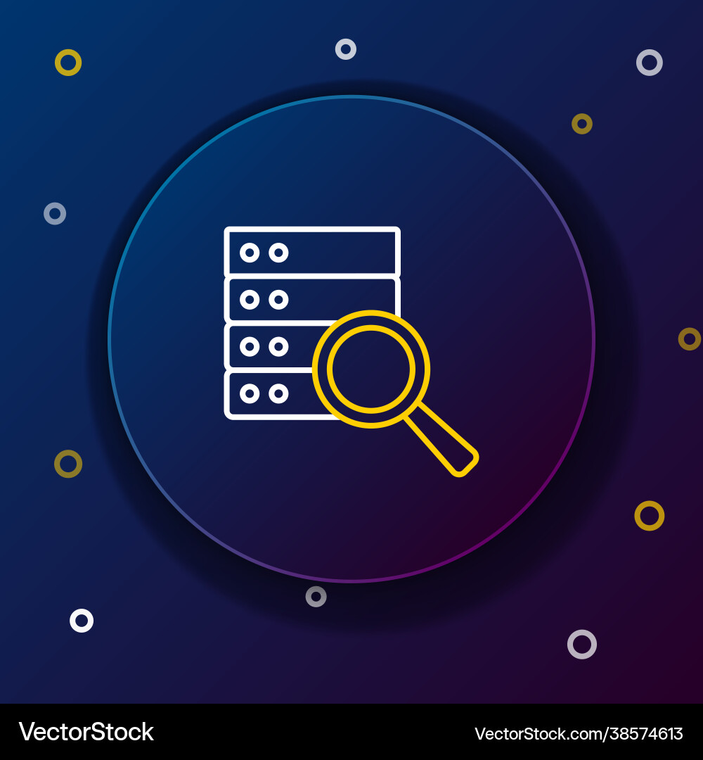 Line server data web hosting icon isolated Line server data web hosting icon isolated Vector Image