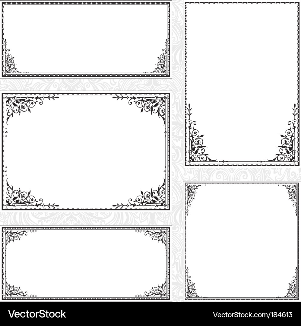 Ornate Frame Collection vector image