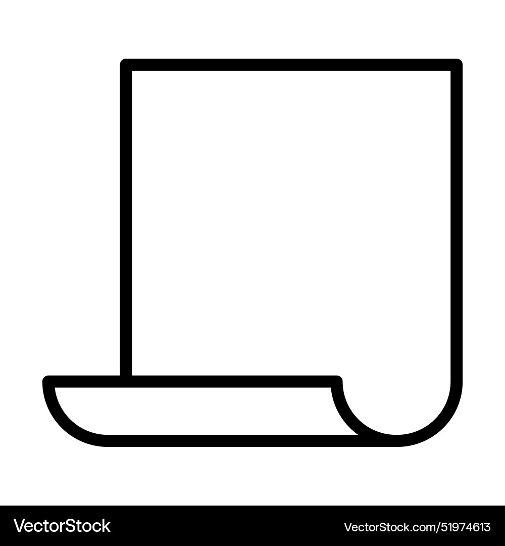 Paper document file icon in thin line style vector image