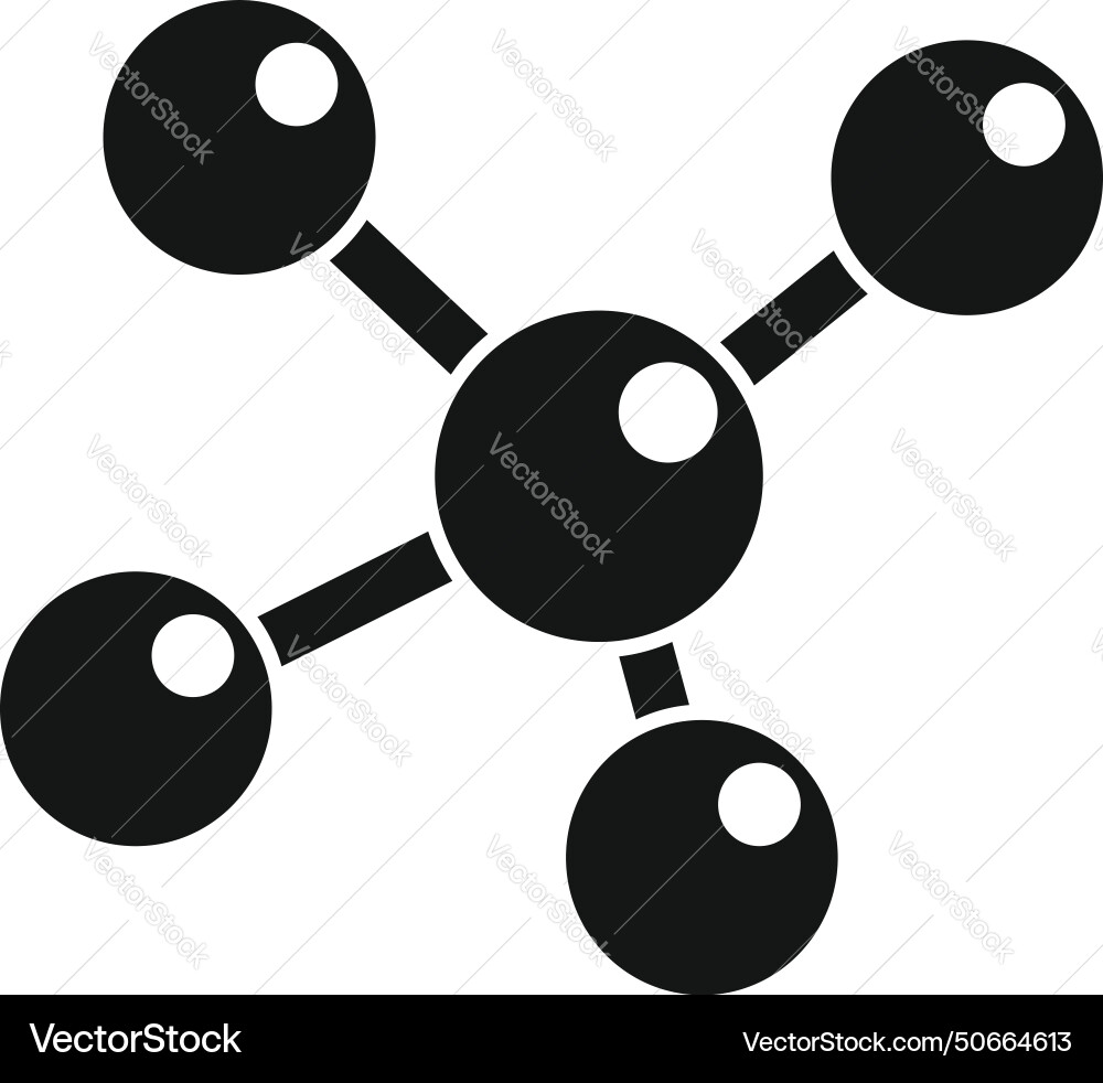Research lab molecule icon simple Royalty Free Vector Image