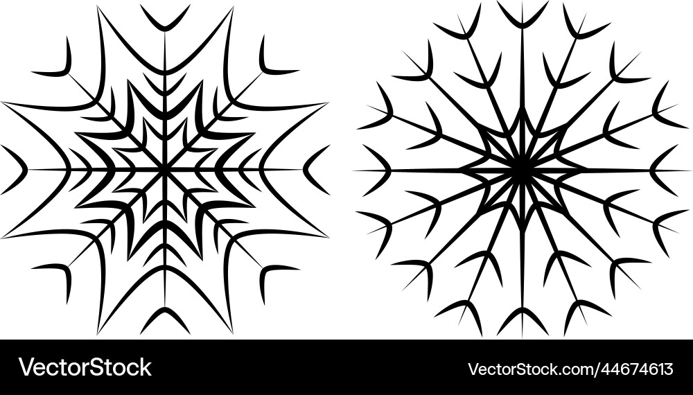 Set of two images from contour drawing a carved Set of two images from contour drawing a carved Vector Image
