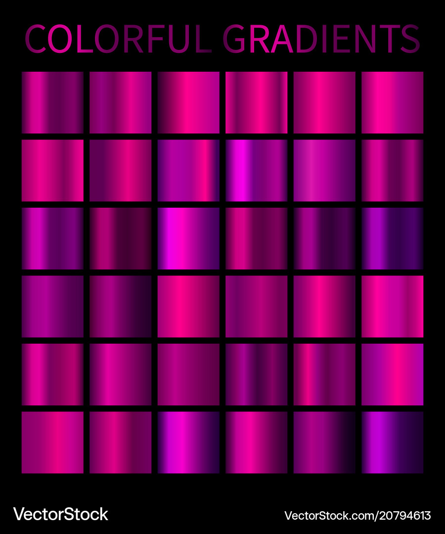 Shimmering Gradient Set vector image