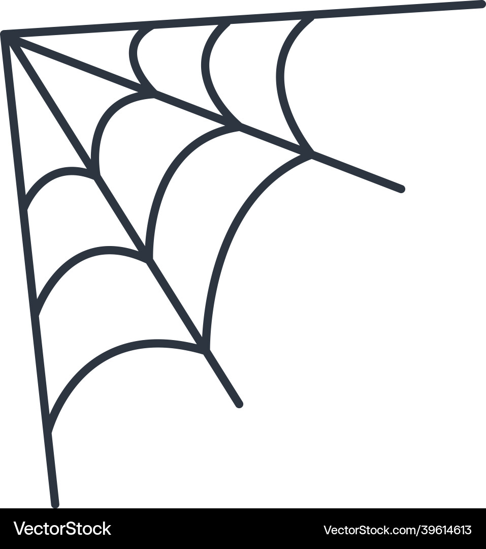 Spider web image in flat style Spider web image in flat style Vector Image