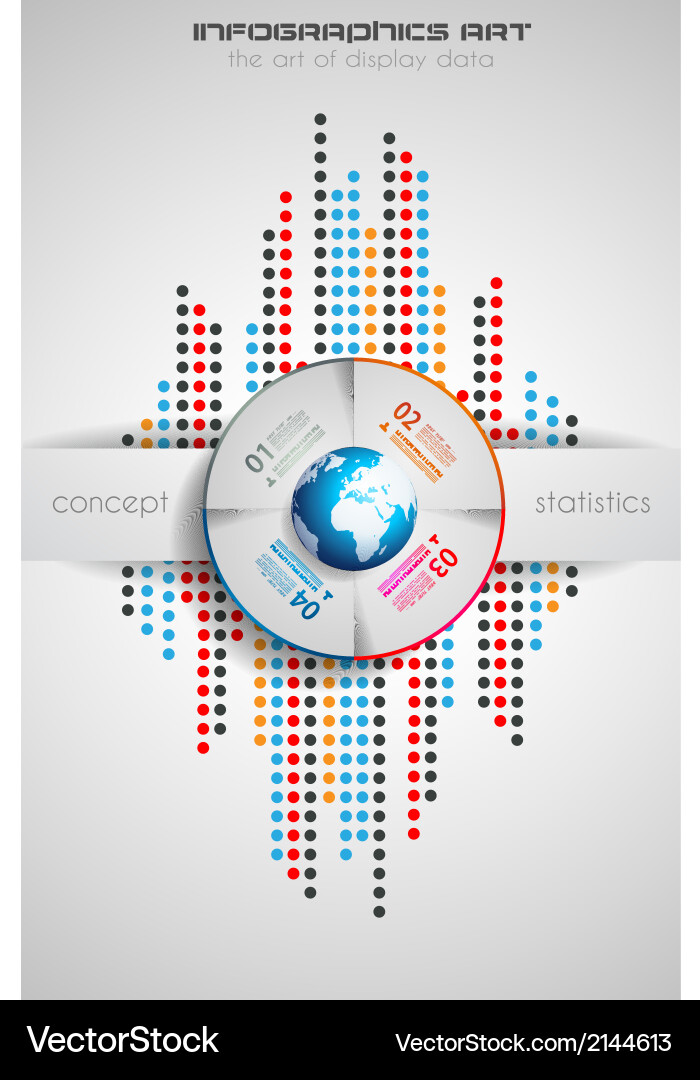 Stylish Data Display Concept vector image