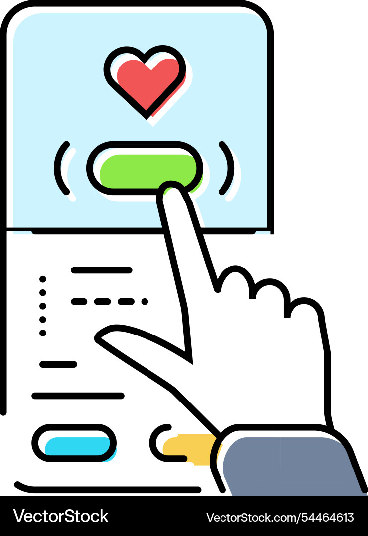 Visual feedback ux ui design color icon Visual feedback ux ui design color icon Vector Image