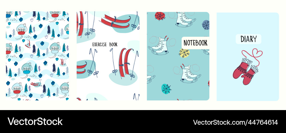 Cover page templates based on seamless patterns Cover page templates based on seamless patterns vector image