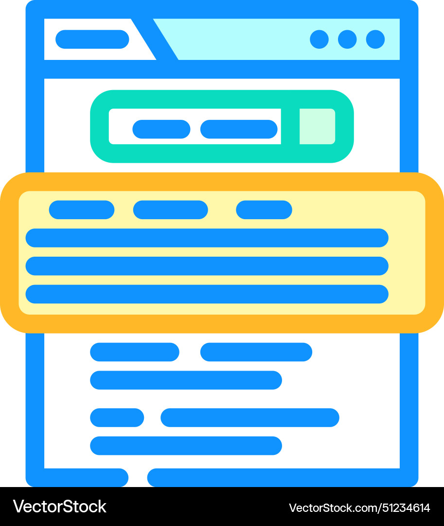 Featured snippet seo color icon Vector Image