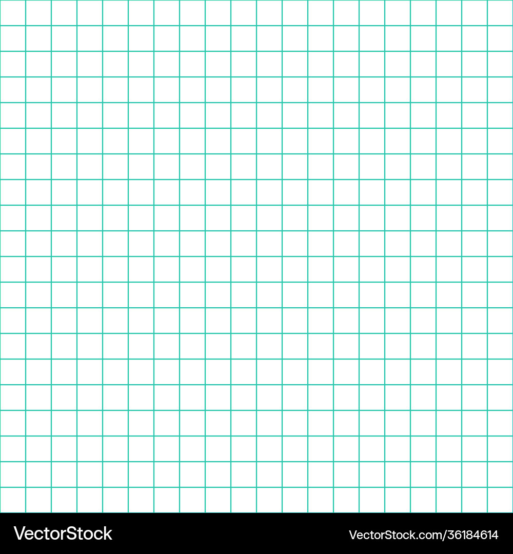 Grid paper abstract squared background with green Vector Image