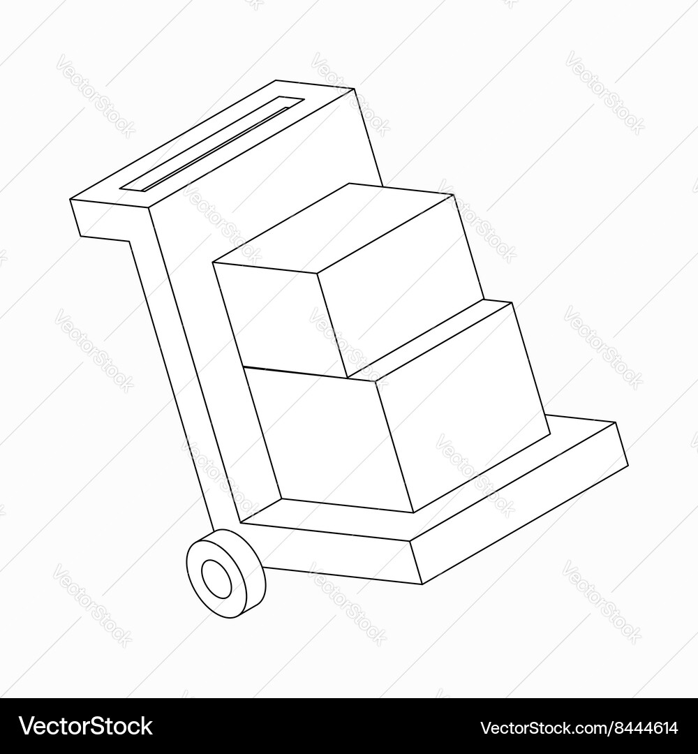 Manual loader icon isometric 3d style vector image