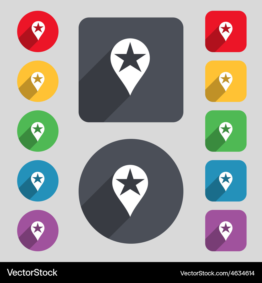 Map pointer award gps location icon sign a set vector image