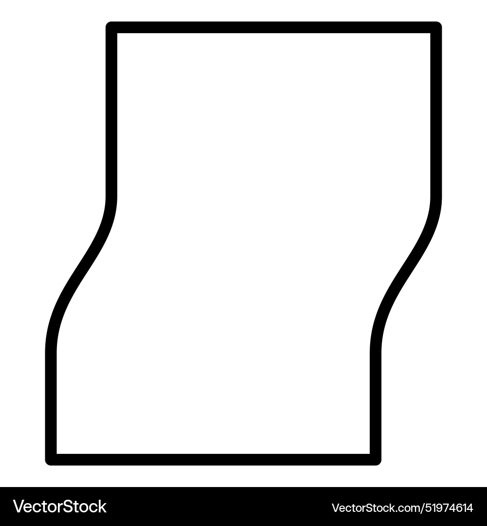 Paper document file icon in thin line style vector image
