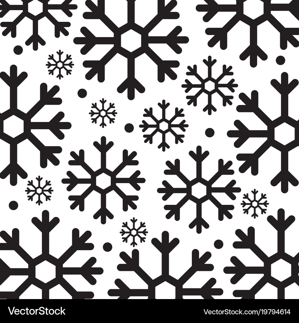 Snowflake weather pattern background vector image