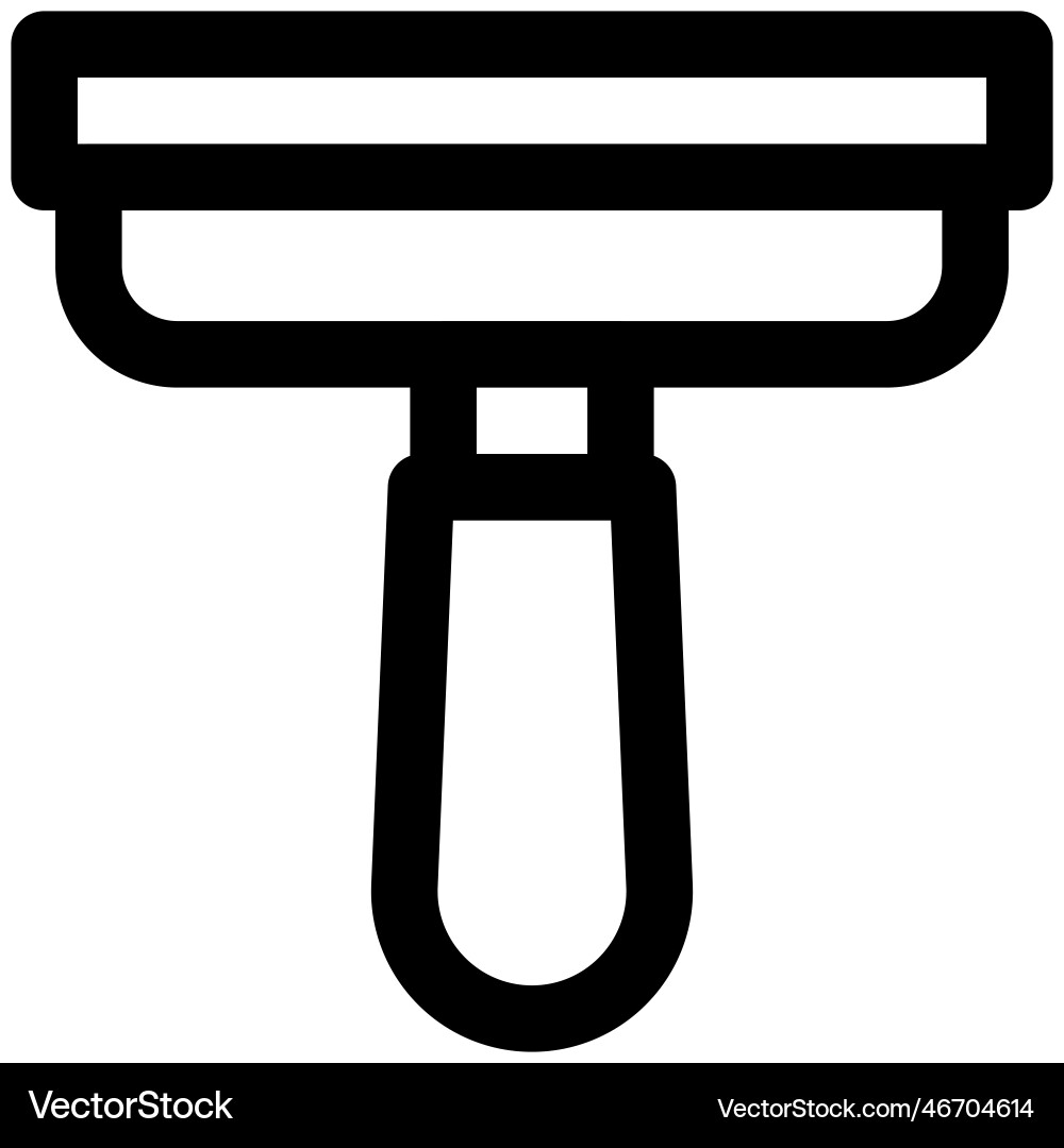 Using handled squeegee to clean or scrape Vector Image