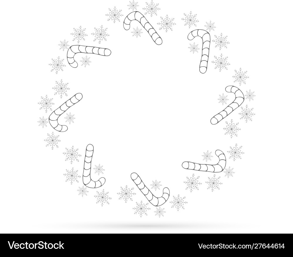 Vortex snowflakes and caramel with text vector image