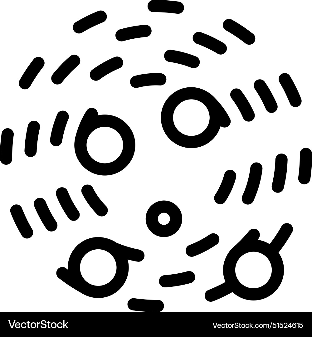 Binary star icon thin linear style design vector image