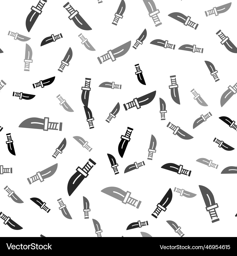 Black dagger icon isolated seamless pattern Vector Image