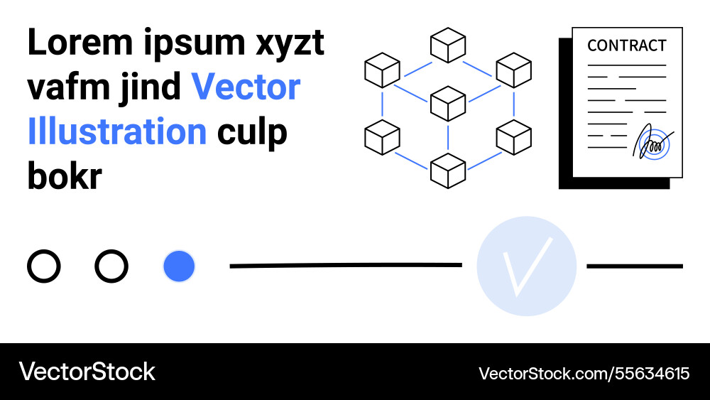 Blockchain integration for smart contracts Blockchain integration for smart contracts vector image