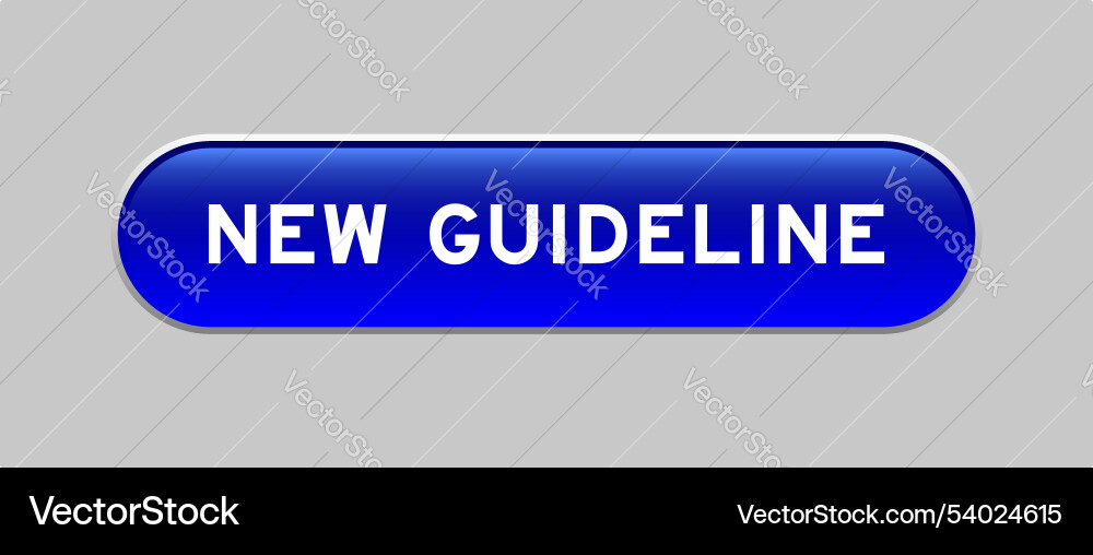 Blue color capsule shape button with word new Vector Image