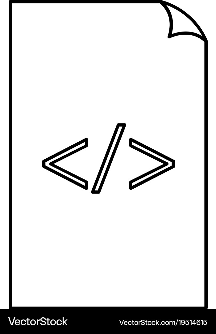 Coding file icon vector image