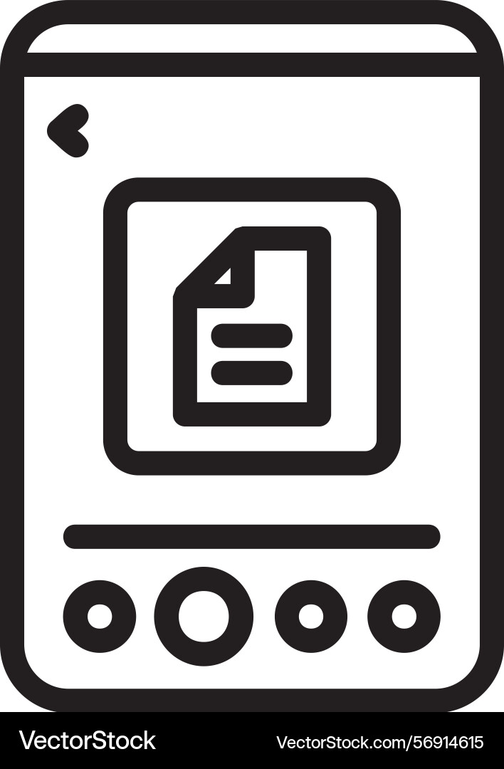 Document linear style icon design vector image