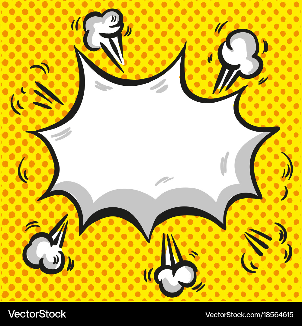 Explosion Speech Bubble with Rays vector image