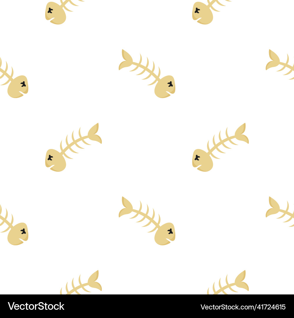 Fishbone seamless pattern Fishbone seamless pattern vector image