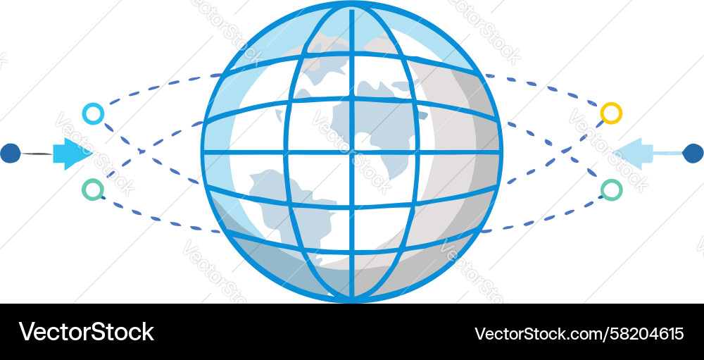 Global Data Network Connectivity Vector Image