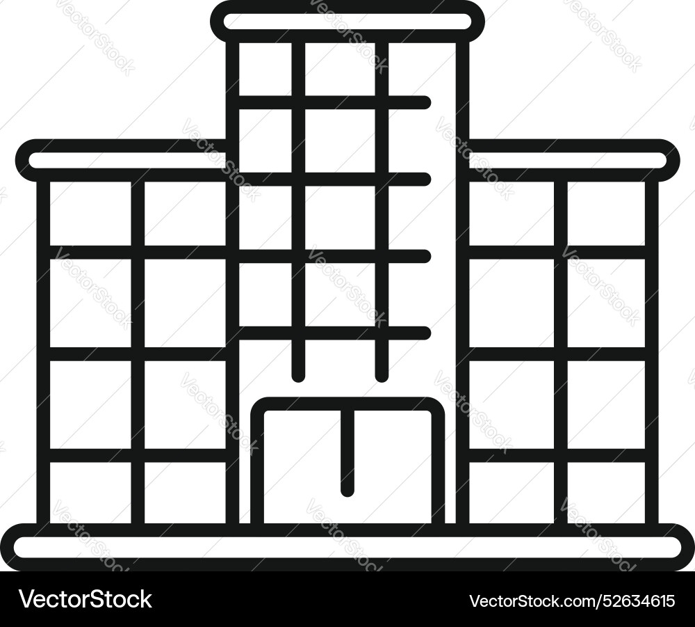Modern office building with large windows Vector Image