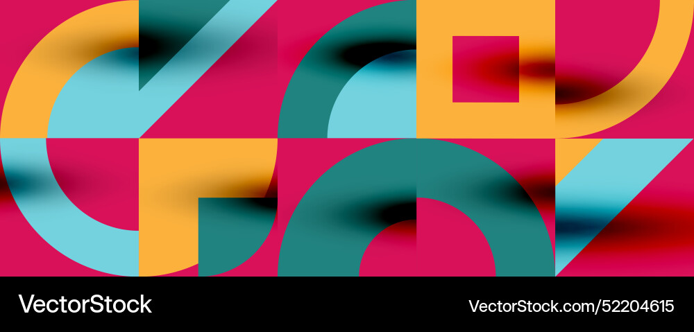 Neo memphis geometric pattern with circles Neo memphis geometric pattern with circles vector image