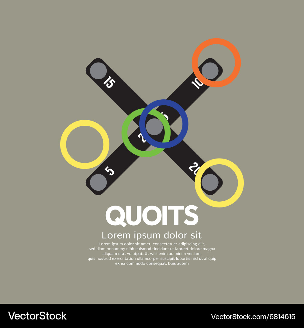 Quoits Game - Overhead View Vector Image
