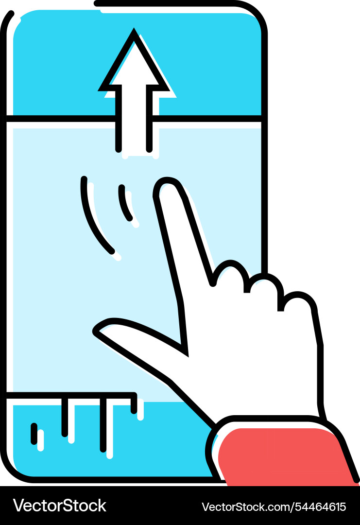 Scroll hijacking ux ui design color icon Scroll hijacking ux ui design color icon vektorbild