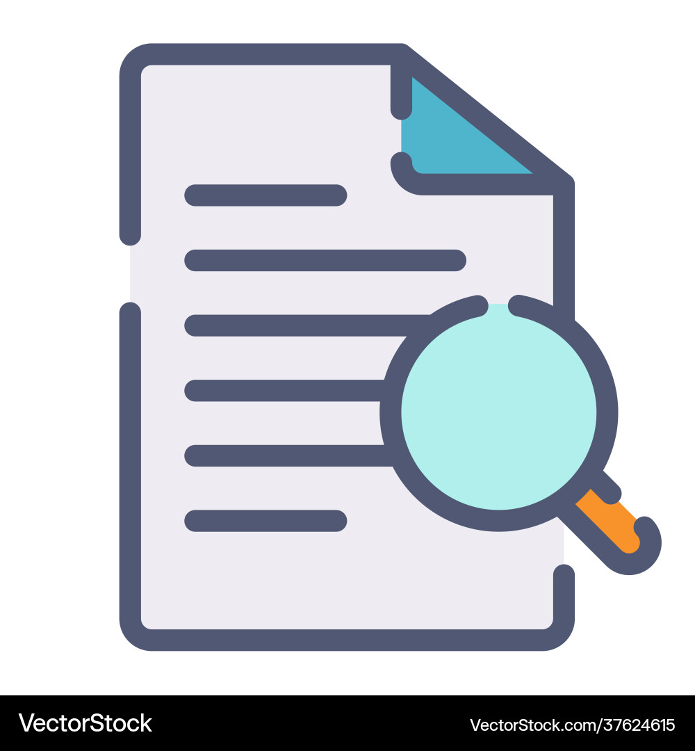 Searching find document search single isolated Searching find document search single isolated vector image