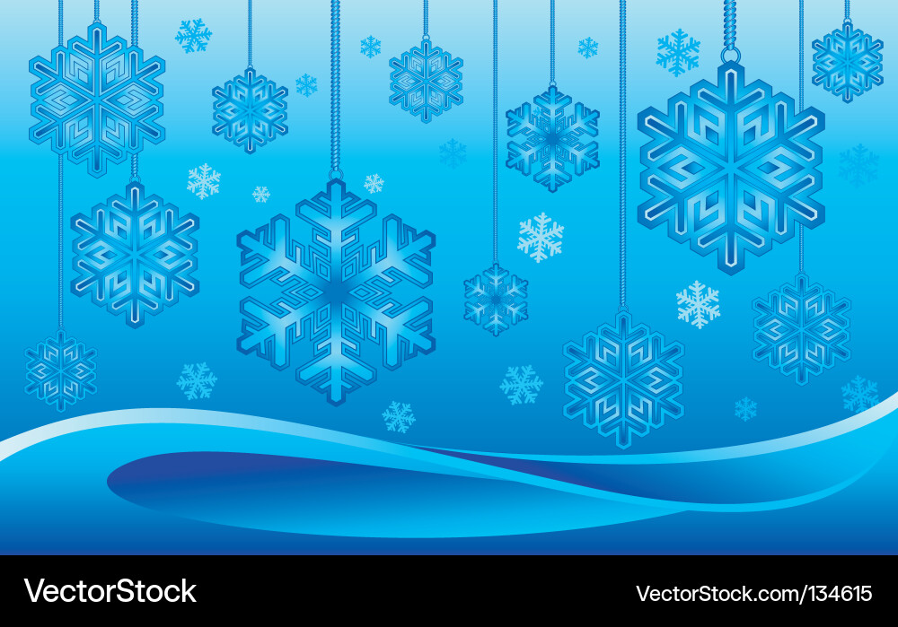 Snowflake on thread Vector Image