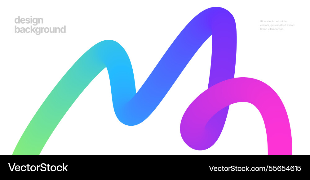 Template with colorful gradient squiggles shapes Vector Image