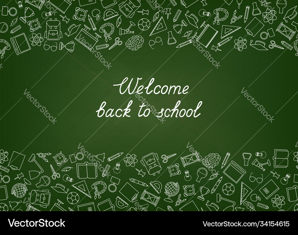Zurück zur Schule chalkboard Tapete Ausbildung Zurück zur Schule chalkboard Tapete Ausbildung vektorbild