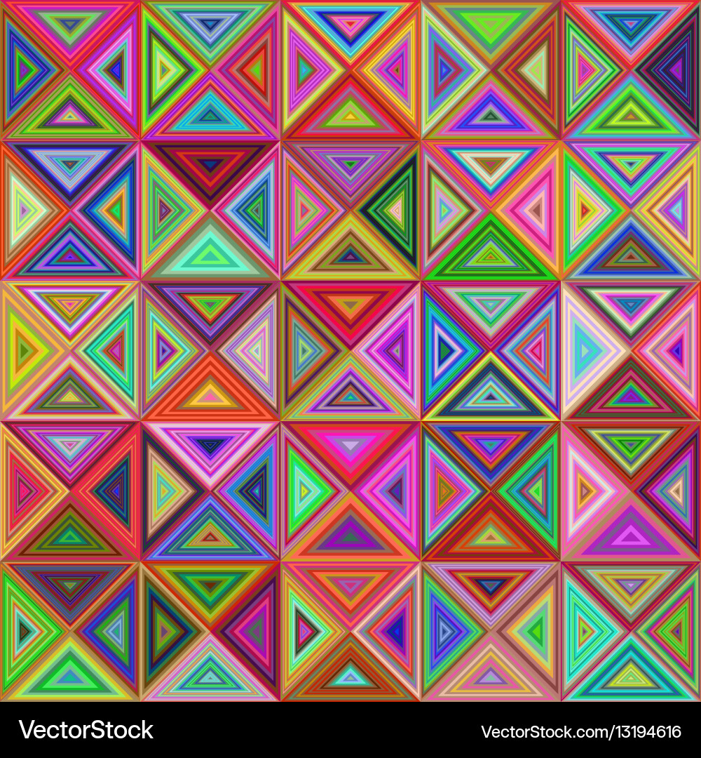 Abstract colorful triangle mosaic background vector image
