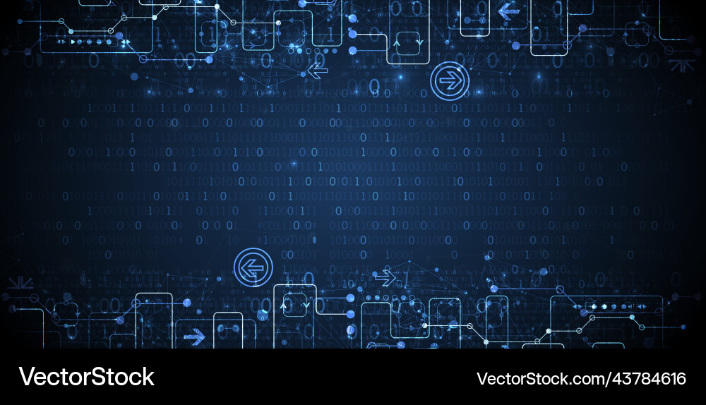 Abstract technology concept with binary code Abstract technology concept with binary code Vector Image