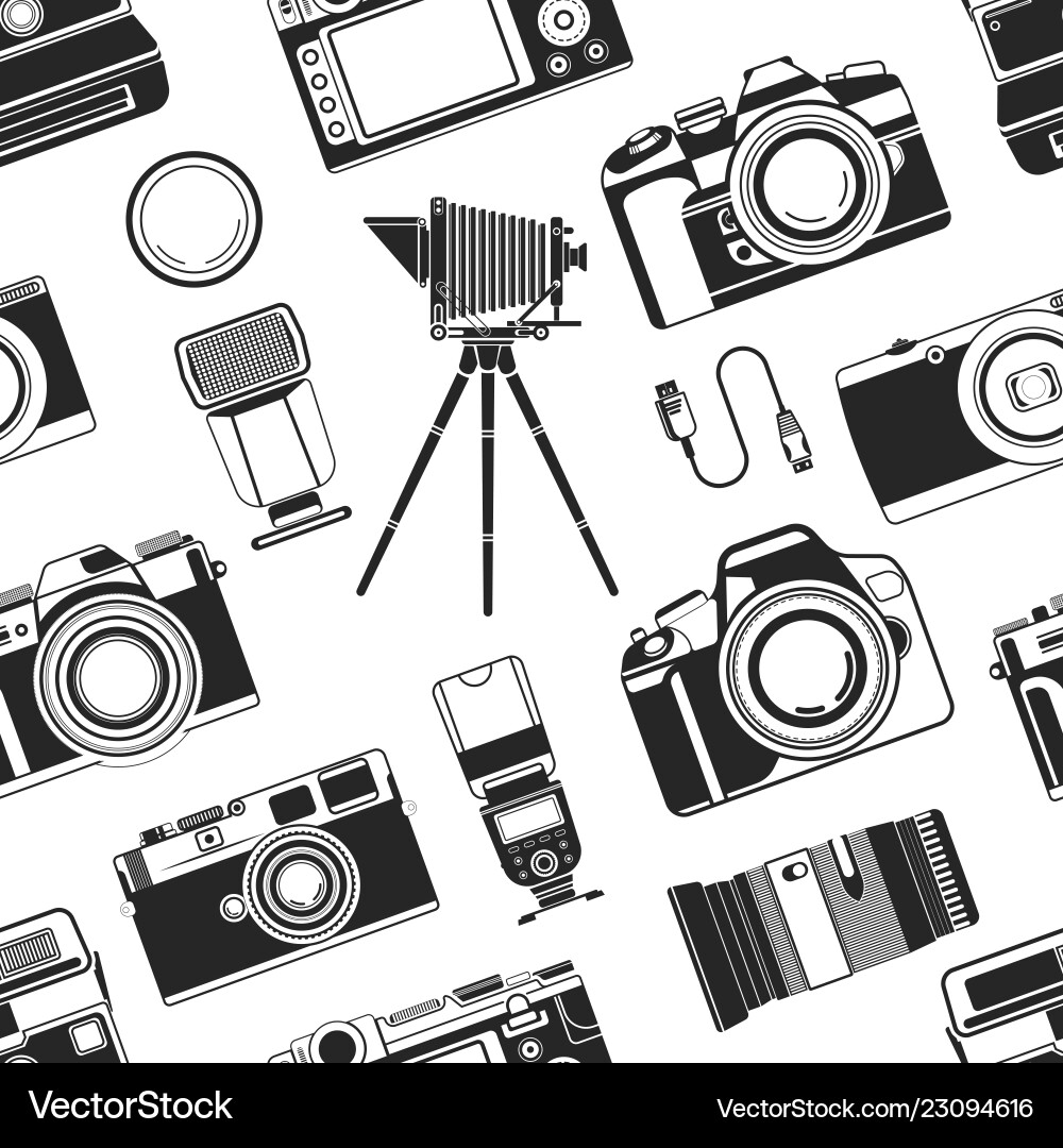 Camera Icon Pattern vector image