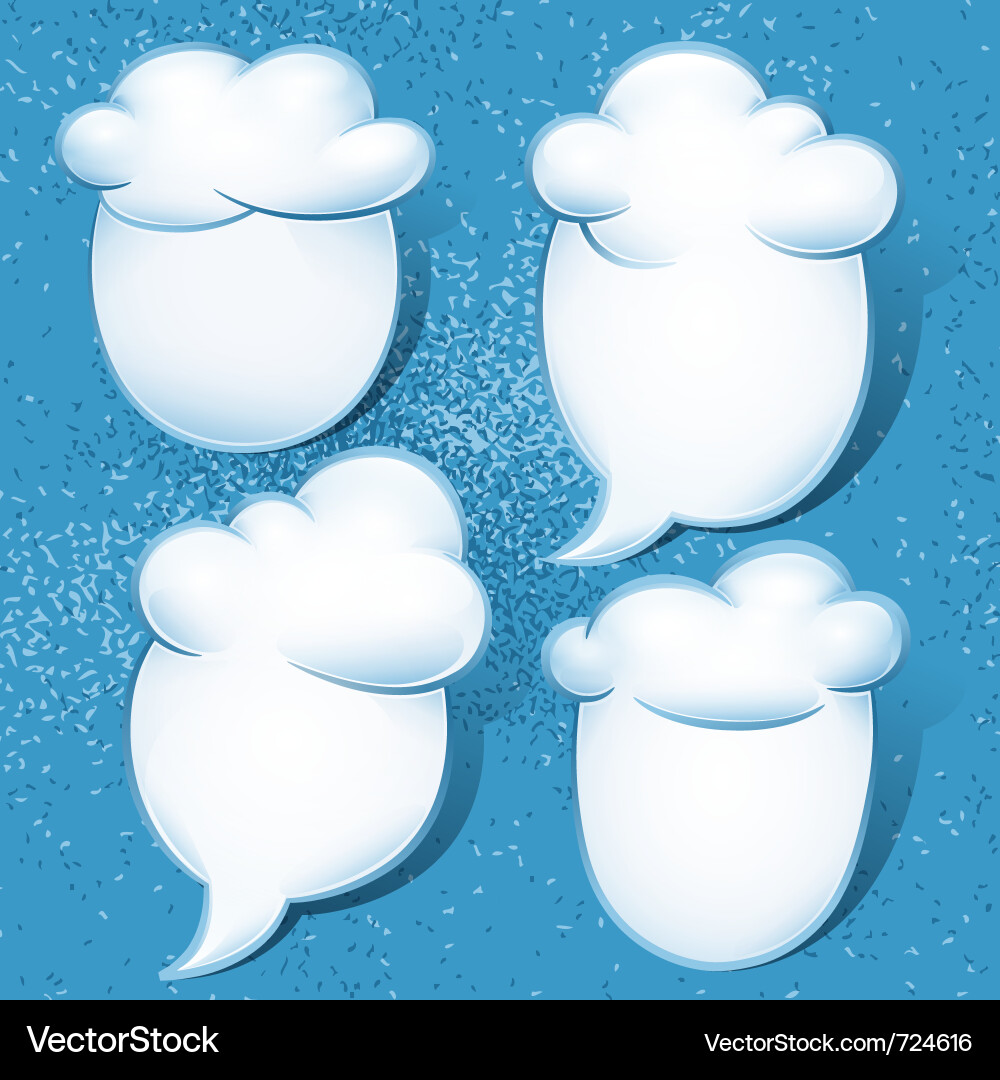 Clouds with message Vector Image