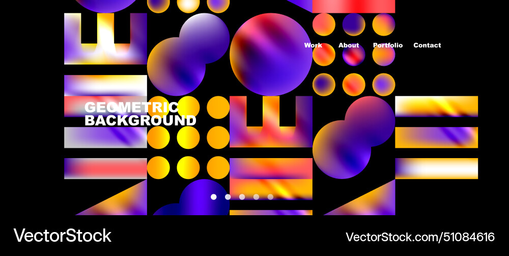 Colorful geometric pattern with circles and lines Vector Image