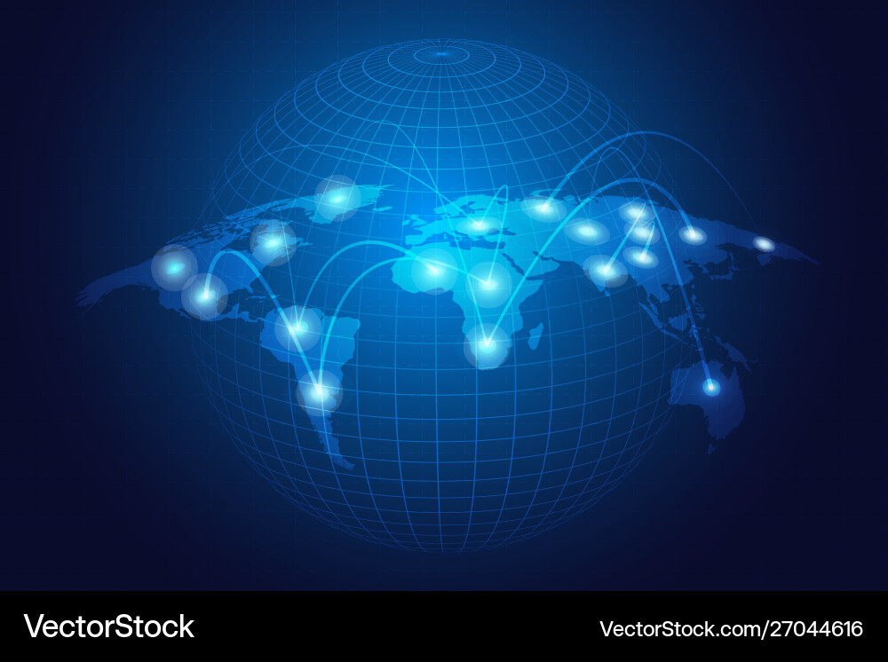 Connection world concept transition data Connection world concept transition data vector image