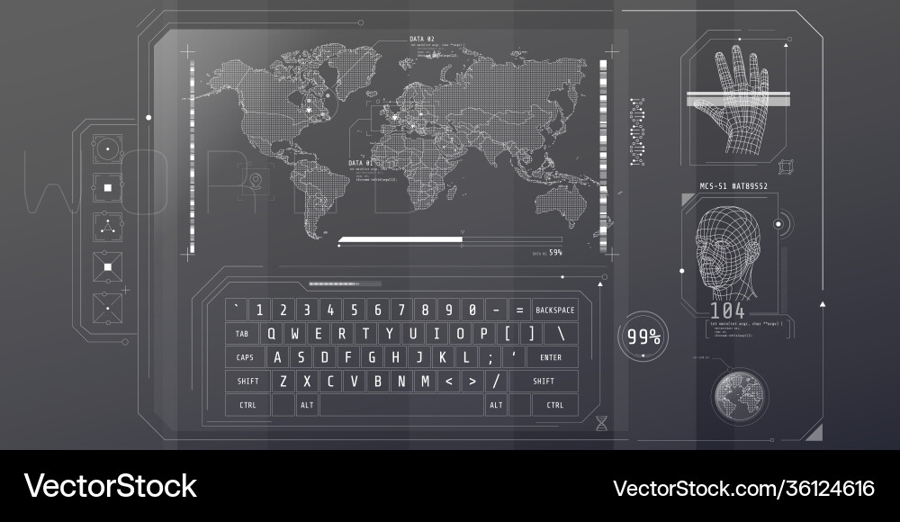 Design virtual interface access Design virtual interface access Vector Image